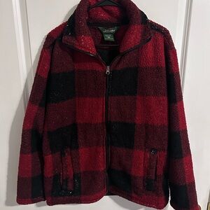 Burgundy and Black Fleece Jacket